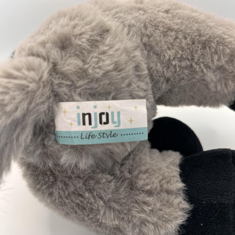 Injoy Sitting Chunky Donkey Plush Gray Black Xtra Soft‎ NWT Cuddle Lovey Retired - Picture 7 of 8